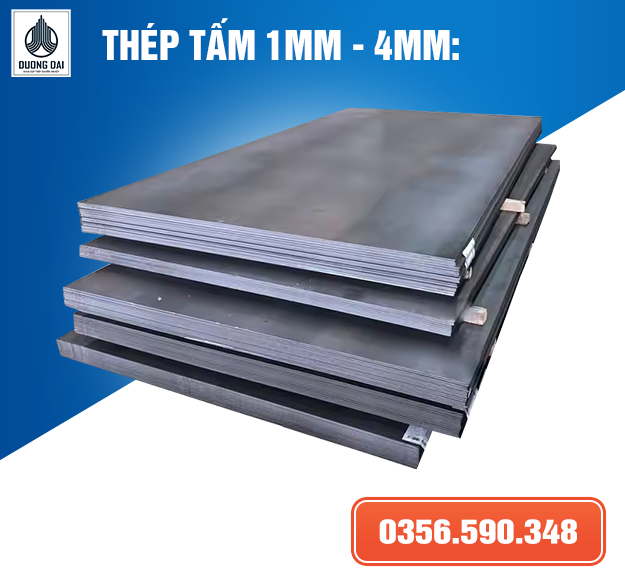 Thép tấm độ dày 1mm-4mm