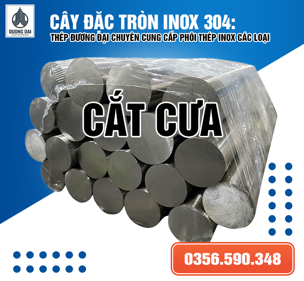 Cây đặc tròn inox 304