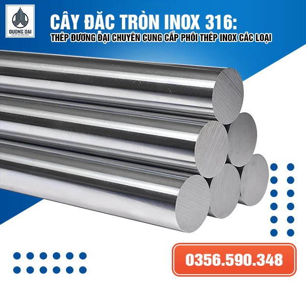 Cây đặc tròn inox 316