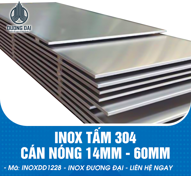 Inox tấm 304 Cán nóng 14mm - 60mm