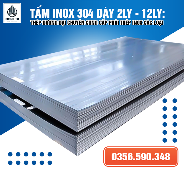 Tấm inox Cán nóng 304 2mm-12mm