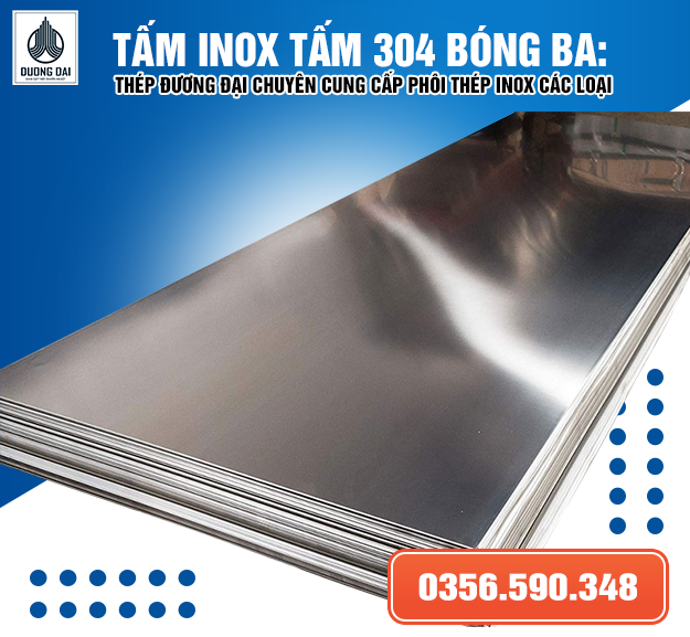 Inox tấm 304 bóng BA