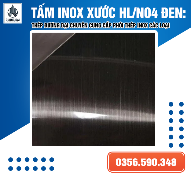 Tấm inox trang trí Xước Đen